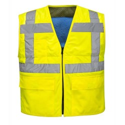 Gilet rafraichissant coloris Jaune fluo 