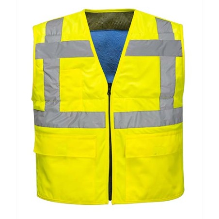 Gilet rafraichissant coloris Jaune fluo 