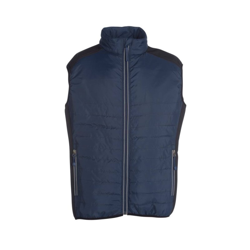 Bodywarmer bi-matière matelassé Coloris Marine et Noir