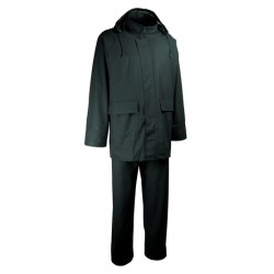 Ensemble de pluie polyurethane / PVC Vert Bouteille