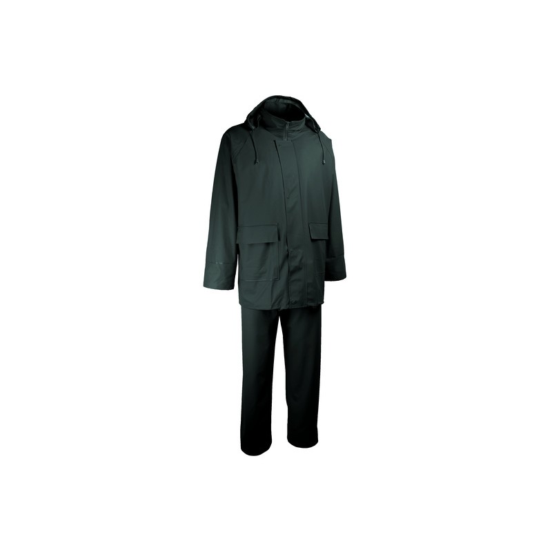 Ensemble de pluie polyurethane / PVC Vert Bouteille