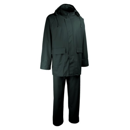 Ensemble de pluie polyurethane / PVC Vert Bouteille