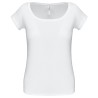 Tee shirt Femme Col Bateau MC Coloris Blanc