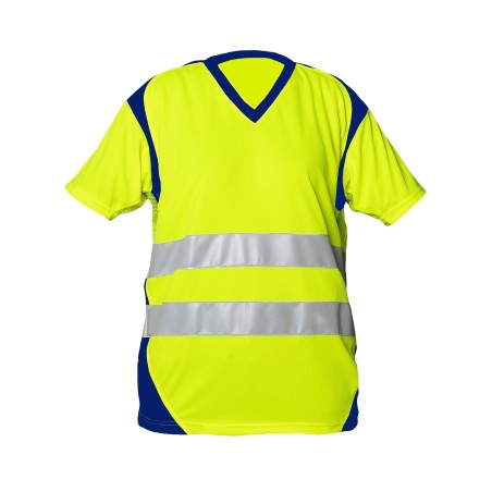 Tee Shirt Safelight MC Jaune Fluo Et Marine