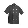 Veste cuisinier Armonia Homme Manches courtes Palace Anthracite et Blanc