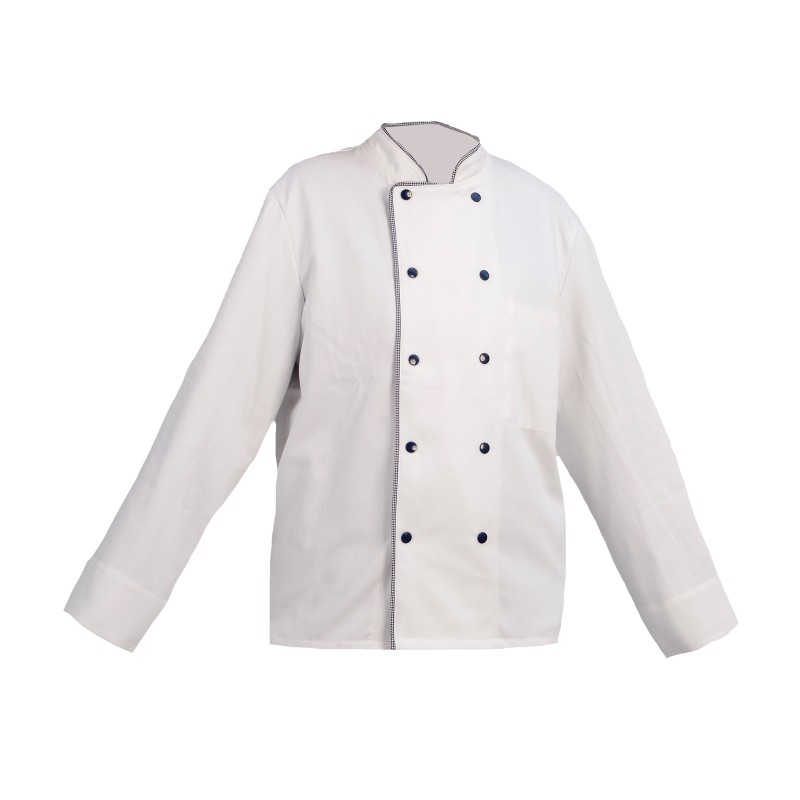 Veste cuisinier Armonia Homme Manches longues Dallas Blanc et Pied de Poule