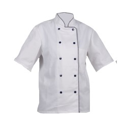 Veste cuisinier Armonia Femme MC Palace Blanc & Pied de Poule
