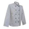 Veste cuisinier Armonia Femme Manches longues Palace Blanc et Anthracite