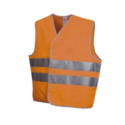 Gilet signalisation Scratch Polyblock 2 bandes Orange Fluo