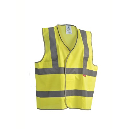 Gilet signalisation 100 % Polyester 4 Bandes Coloris Jaune Fluo