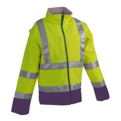 Veste Softshell bicolore Jaune fluo et Bugatti