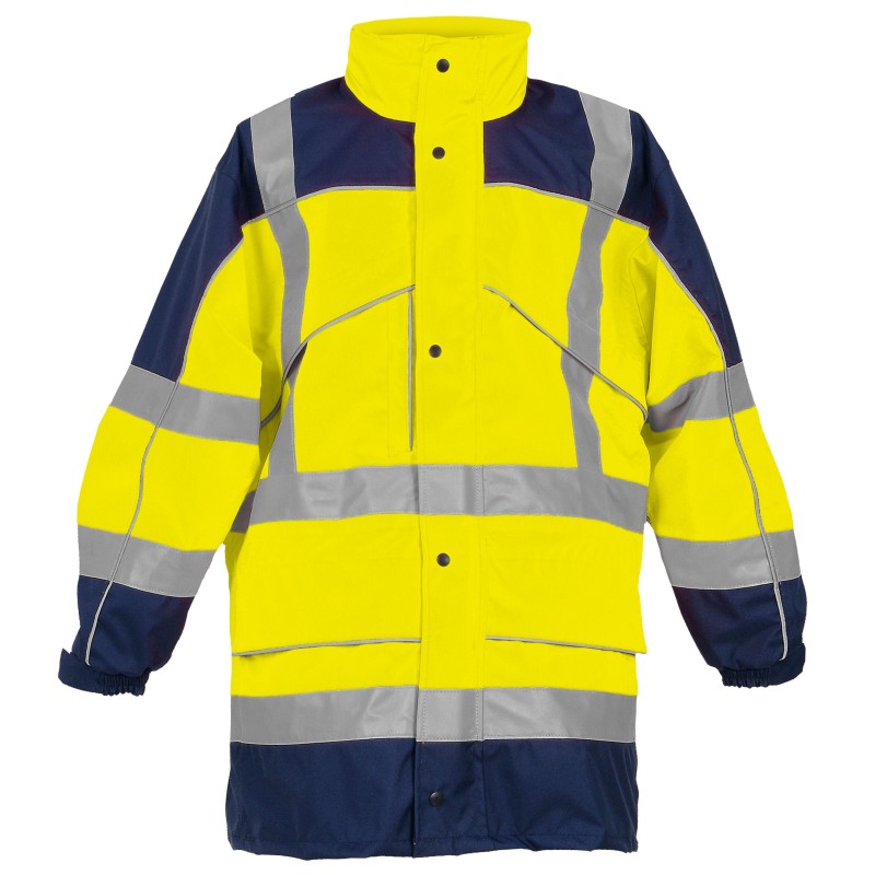 Veste de Pluie RHUNE Coloris Jaune Fluo et Marine