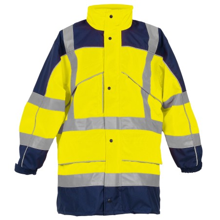Veste de Pluie RHUNE Coloris Jaune Fluo et Marine