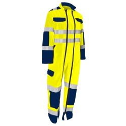 Combinaison 2 Zips FULL Protec HV Magnum Jaune fluo et Marine