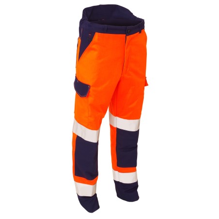 Pantalon FULL Protec HV Hygrovet Magnum Orange fluo et Marine