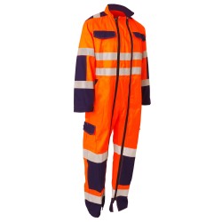 Combinaison 2 zips Hygrovet HV Full Protec Magnum Orange fluo et Marine