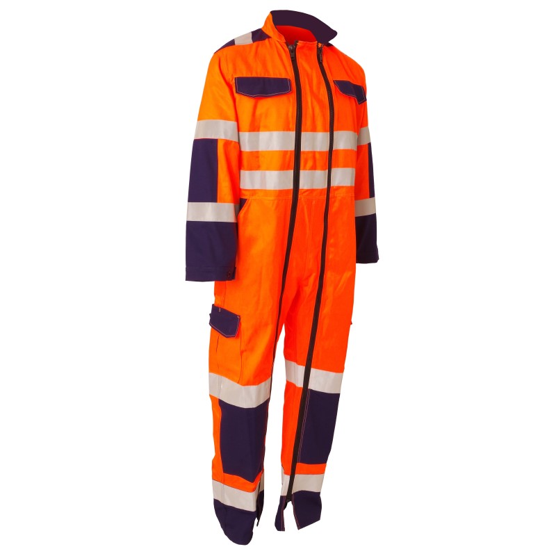 Combinaison 2 zips Hygrovet HV Full Protec Magnum Orange fluo et Marine