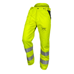 Pantalon de bucheron Haute Visibilite Coloris Jaune Fluo