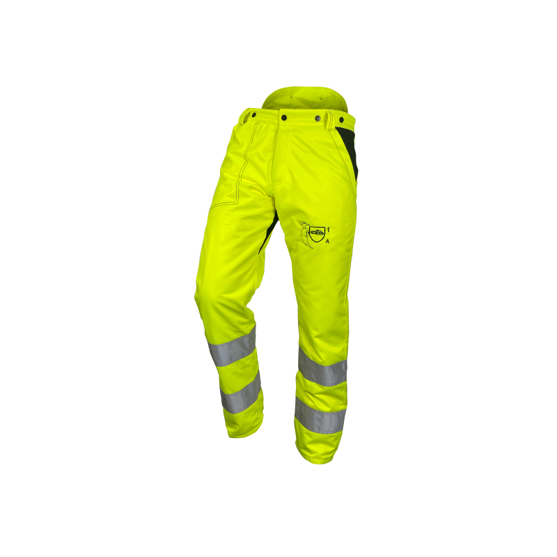 Pantalon de bucheron Haute Visibilite Coloris Jaune Fluo