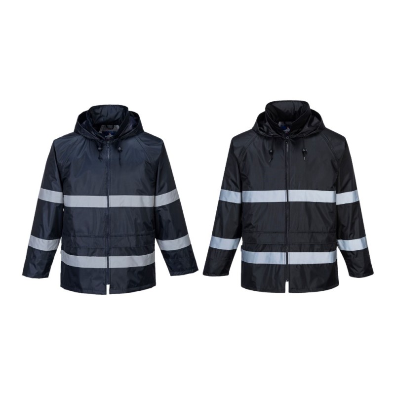 Veste de pluie IONA Marine avec bandes rétro