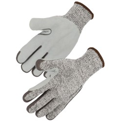Gants anti-coupures empiècement croûte de cuir