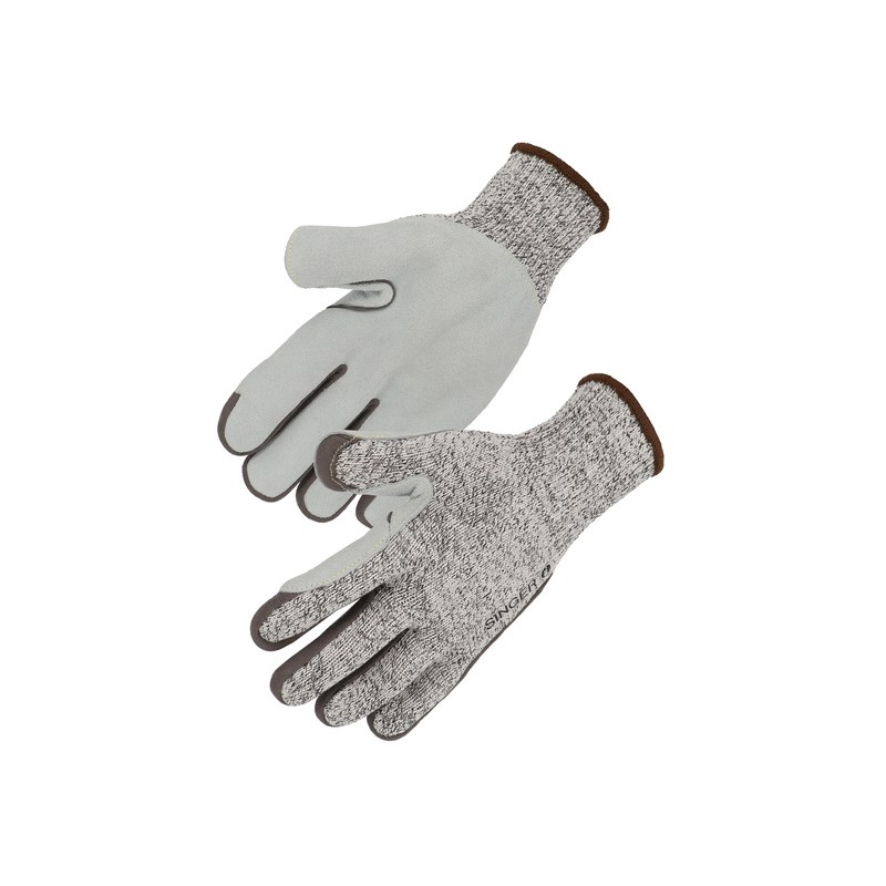Gants anti-coupures empiècement croûte de cuir