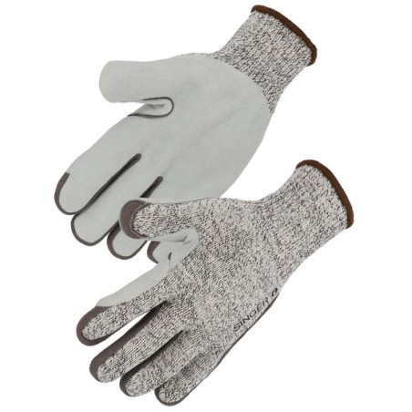 Gants anti-coupures empiècement croûte de cuir
