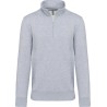  Sweat Shirt Col Camionneur Lavage 60 GRIS CHINE