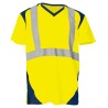 Tee Shirt Sunrise MC Jaune Fluo Et Marine