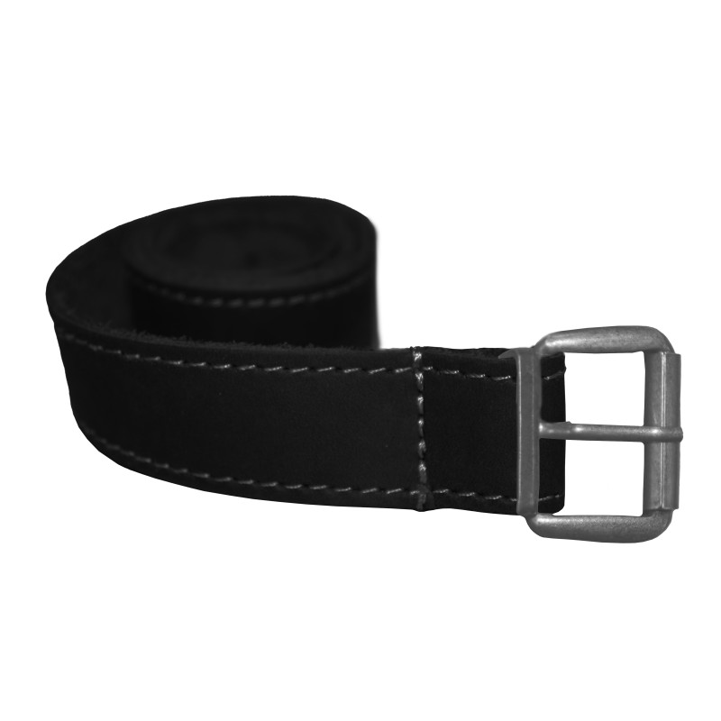 CEINTURON EN CUIR NOIR 120cm
