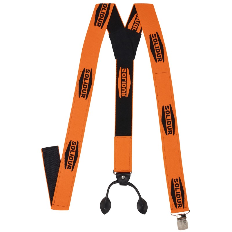 BRETELLES A BOUTON ORANGE HAUTE VISIBILITE