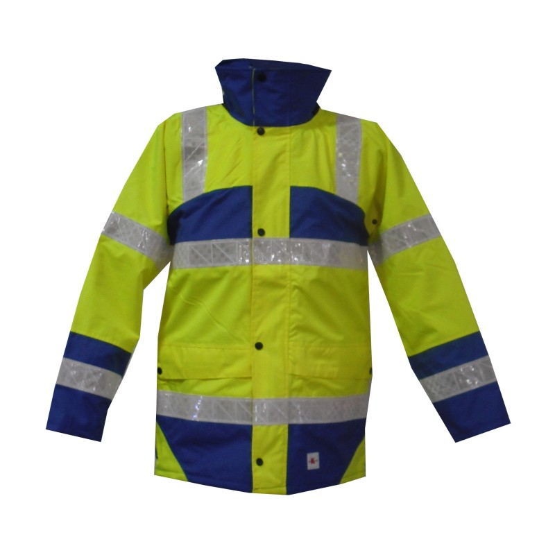 Veste de Pluie Sancy Reflexite Ref 160 Tissu Lamine Jaune fluo et Bugatti