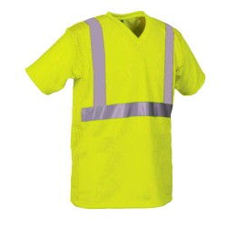 Tee-shirt SUNLIGHT Jaune fluo 1 Bande Horizontale & Bretelle
