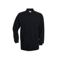 Polo classic manches longues 100% coton Noir