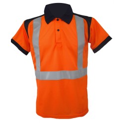 Polo Sundress Lav. Indus. Orange Fluo Et Marine
