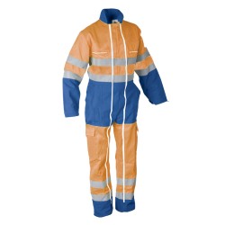 Combinaison 2 Zips Protec II Magnum Orange Fluo et Bugatti