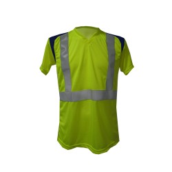 Tee-shirt SUNDRESS Jaune et Buga 1 Bande Horizontale & Bretelle