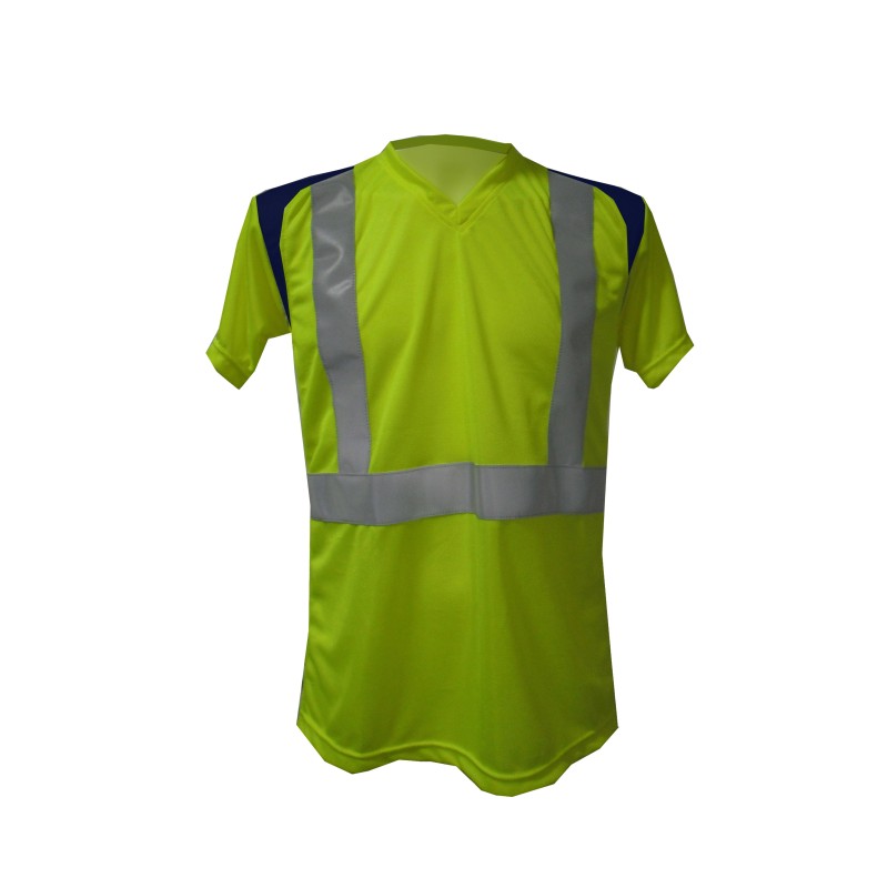 Tee-shirt SUNDRESS Jaune et Buga 1 Bande Horizontale & Bretelle