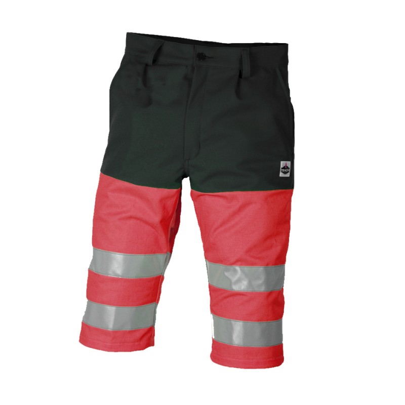 Bermuda Protec II Magnum Classe I Rouge Fluo et Noir