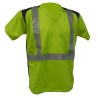 Tee shirt Tech6 MC Bandes segmentées Jaune fluo et Noir