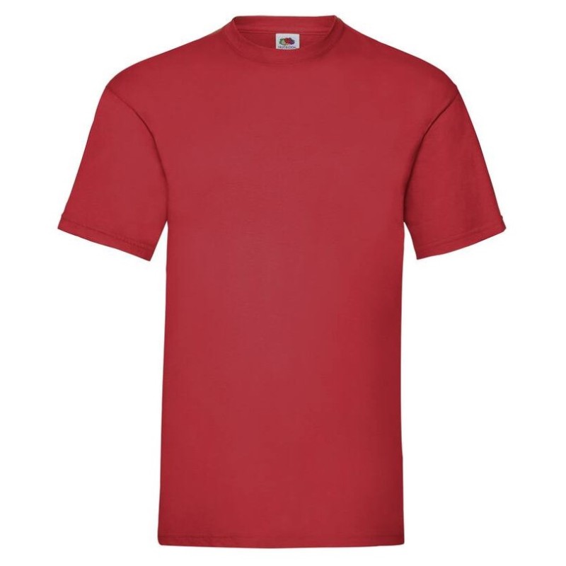 Tee-shirt classic col rond manches courtes 100% coton Coloris Rouge