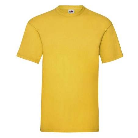 Tee-shirt classic col rond manches courtes 100% coton Jaune