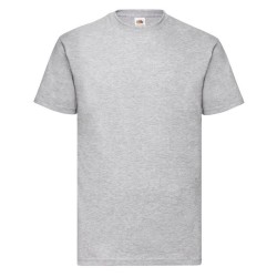 Tee-shirt classic col rond manches courtes 100% coton Gris chiné