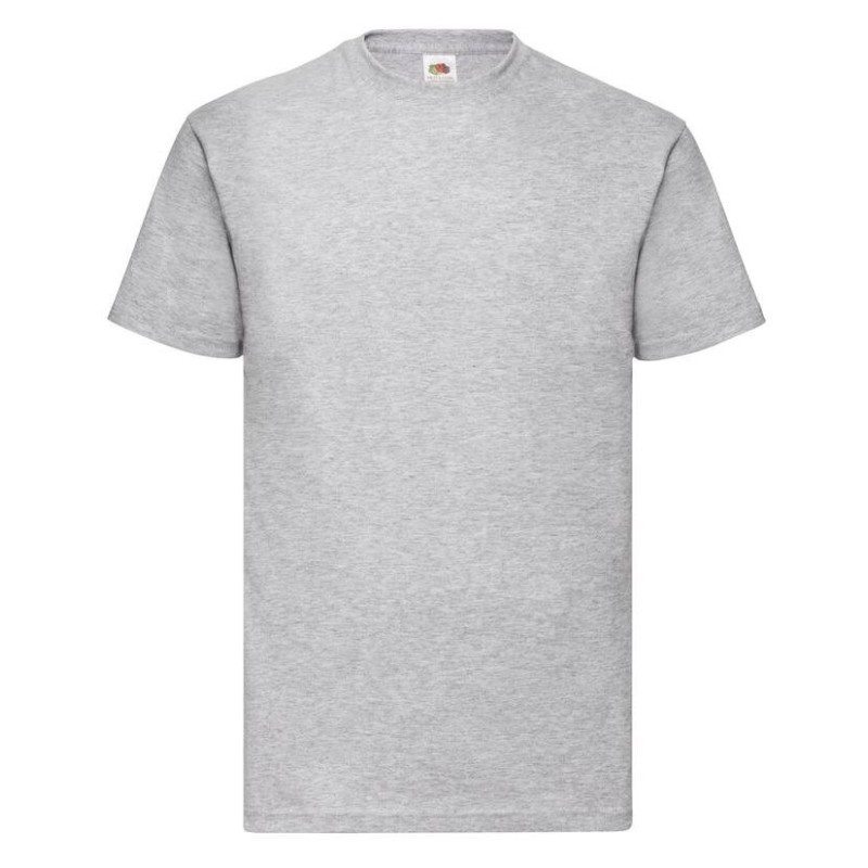 Tee-shirt classic col rond manches courtes 100% coton Gris chiné