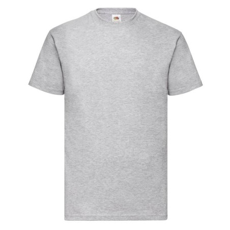 Tee-shirt classic col rond manches courtes 100% coton Gris chiné