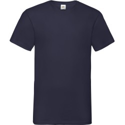 Tee-shirt classic col V manches courtes 100% coton Coloris Marine