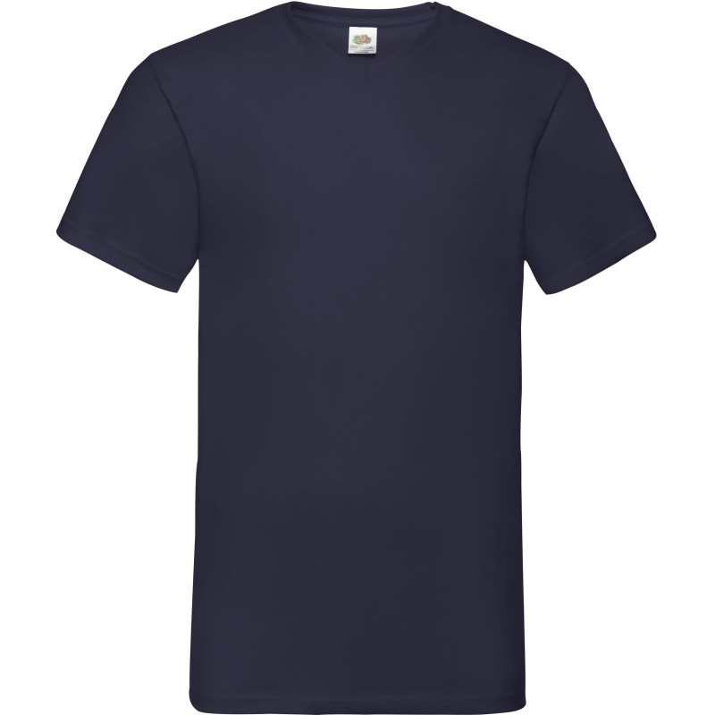 Tee-shirt classic col V manches courtes 100% coton Coloris Marine