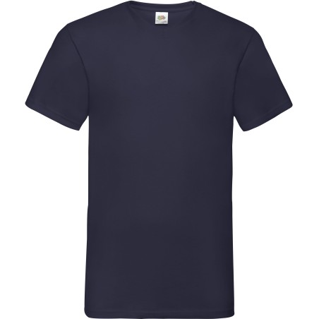 Tee-shirt classic col V manches courtes 100% coton Coloris Marine
