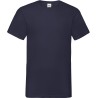Tee-shirt classic col V manches courtes 100% coton Coloris Marine