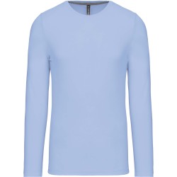 Tee-shirt classic col rond manches longues 100% coton Coloris Fuschia